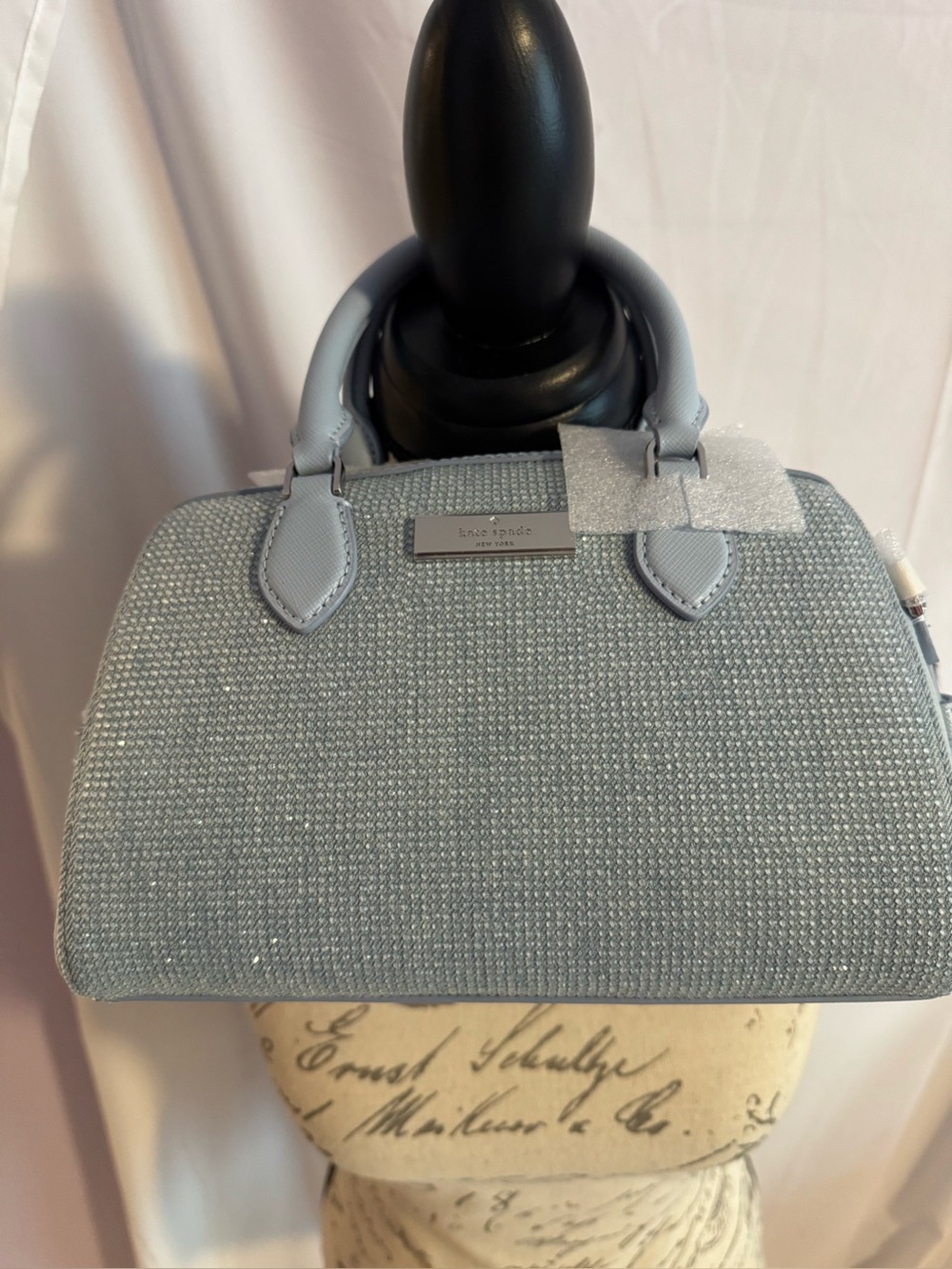 kate spade Light Blue denim Madison with rhinestones